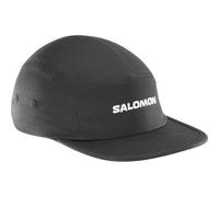 Salomon Logo 5 Panel, Casquette Respirante pour Homme, Trail Running, randonnée, Sports Outdoor, Style Cinq Panneaux, Noir Profond, L/XL