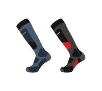 Salomon - Lot de 2 paires de chaussettes de ski laine mérinos - Socks S/Access 2-Pack Copen Blue/Beluga en Laine - Taille L - Bleu Bleu L