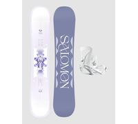 Salomon Lotus+Spell M white Set de Snowboard à motifs 146