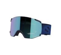 SALOMON S/View Masque de Ski Unisexe, Champ de Vision Élargi, Idéal pour le Ski et le Snowboard, Bleu, Taille Unique