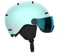 Salomon - Casque de ski/snowboard - Orka Visor Bleach Aqua/Flash Blue - Taille Enfant 53-56 cm - Bleu Bleu 53-56 cm