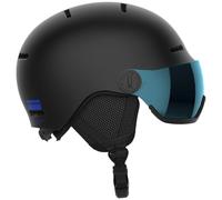 Salomon - Casque de ski/snowboard - Orka Visor Black/Flash Blue - Taille Enfant 56-59 cm - Noir Noir 56-59 cm