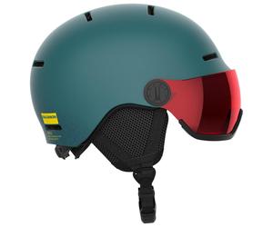 Salomon - Orka Visor North Atlantic Flash Red - L - Casque de ski avec visière