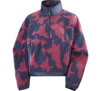 Salomon - Polaire courte à demi-zip - Chroma Fleece Crop HZ W Nocturne/Blue Nights pour Femme - Taille S - Navy Navy S