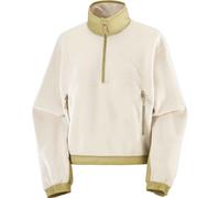 Salomon - Polaire courte à demi-zip - Chroma Fleece Crop HZ W Whisper White/Gray Green pour Femme - Taille XS - Beige Beige XS