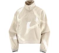 Polaire Salomon Chroma Fleece Crop Half Zip beige clair blanc femme - M