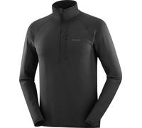 Salomon - Polaire stretch et légère demi-zippée - Sntial Lightwarm HZ M Deep Black - Taille L - Noir Noir L