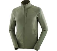 Salomon - Polaire technique chaude et légère - Sntial Lightwarm Fz M Grape Leaf pour Homme - Taille M - Kaki Kaki M