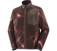 Salomon - Polaire zippée et chaude - Chroma Fleece FZ M Coffee Bean Dusky Orchid Iron pour Homme - Taille S - Marron Marron S