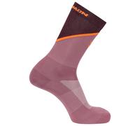 Salomon - Pulse Crew - Chaussettes de running - EU 42-44 - dusky orchid / huckleberry / dragon fire
