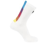 Chaussettes salomon pulse crew race flag blanc