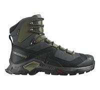 Salomon - Chaussures de trekking GORE-TEX - Quest Element Gtx Black/Deep Lichen pour Homme en Cuir - Taille 6,5 UK - Noir Noir 6.5 UK