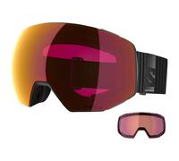 Salomon - Radium Prime Black Sigma Poppy Red + Sigma Light Blue - Masque de Ski