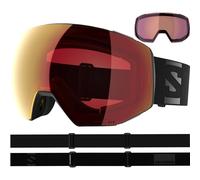 Salomon - Radium Prime Black Sigma Photo Poppy Red + Sigma Light Blue - Masque de Ski