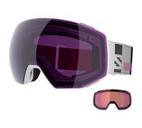 Salomon - Radium Prime White Addikt Sigma Sky Blue + Sigma Light Blue - Masque de Ski