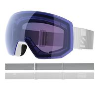 Salomon Radium Pro Sigma Masque Enfant, Masque Ski Anti-buée pour Trail Running et Sports de Montagne, Blanc/Ice Blue