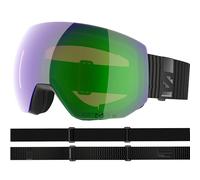 Salomon Radium Pro Sigma Masque, Masque Ski Anti-buée Unisexe pour Trail Running et Aventures en Montagne, Noir/Emeraude