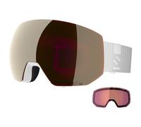 Salomon - Radium Pro White Sigma Black Gold + Sigma Light Blue - Masque de Ski