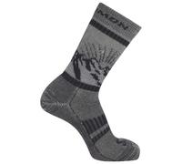 Chaussettes Salomon Retro Wool Crew gris foncé - M