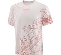 Salomon - T-shirt de running stretch, ultraléger et respirant - S/Lab Speed Tee M Lilac Ash Fiery Red pour Homme - Taille M - Beige Beige M