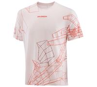 Salomon T-shirt running S/Lab Speed Tee - ultraléger respirant - Homme M Lilac Ash/Fiery Red
