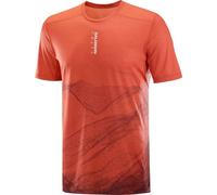 Salomon - S/Lab Salomon Ultra Print - T-shirt de running - S - burnt sienna