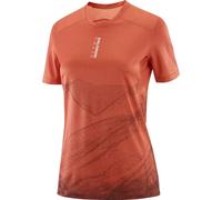 Salomon - Women's S/Lab Salomon Ultra Print - T-shirt de running - XS - burnt sienna