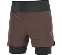 Salomon - Short de trail - Sense 2In1 Shorts M Coffee Bean pour Homme en Silicone - Taille XL - Marron Marron XL