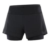 Salomon - Short de trail - Sense Aero 2In1 Short W Deep Black pour Femme - Taille S - en Silicone - Noir Noir S
