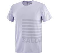 SALOMON Sense Aero Ss Tee Gfx - Homme - Violet / Gris - taille XL- modèle 2025