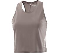 Salomon - T-shirt de running ultraléger et respirant sans manches à technologie 37.5® - Sense Aero Short Tank W Iron pour Femme - Taille XS - Beige Beige XS
