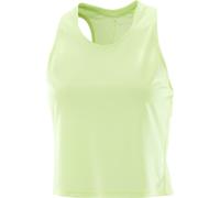 Salomon - Débardeur de running ultraléger et respirant avec maintien thermique - Sense Aero Short Tank W Butterfly pour Femme - Taille XS - Jaune Jaune XS