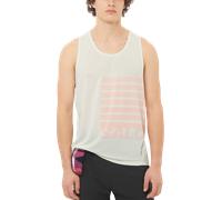 Débardeur Salomon Sense Aero Singlet GFX sans manches blanc rose - XL