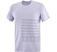 Salomon - T-shirt à manches courtes ultraléger - Sense Aero SS Tee GFX M Cosmic Sky/Castelrock pour Homme - Taille L L