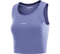 Salomon - T-shirt de running stretch, respirant et ultraléger - Shakeout Bliss Tanklette W Marlin pour Femme - Taille M - Violet Violet M