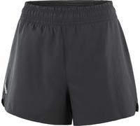 Salomon - Short de running - Shakeout Easy Shorts 4” W Deep Black pour Femme - Taille S - Noir Noir S