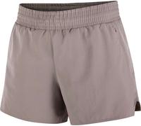 Salomon - Short de running stretch léger - Shakeout Core Shorts 4" W Iron pour Femme - Taille L - Beige Beige L