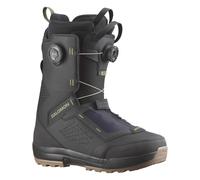 Salomon Snowboard - Boots de snowboard - Echo Dual Boa Wide Black/Deep Lichen Green pour Homme en Laine - Taille 43,5 - Noir Noir 43,5