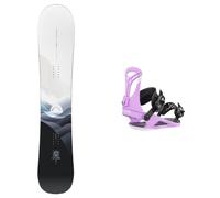 Salomon Snowboard - Fixations de snowboard all mountain - Pack Bellevue 2025 - Blanc Blanc S,M,L,XL