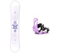Salomon Snowboard - Fixations de snowboard all mountain - Pack Lotus 2025 - Blanc Blanc S,M,L,XL