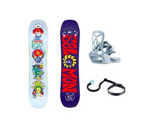 Salomon Snowboard - Packs (snowboard + fix) - Pack Snowboard et fixations - Team Package 2027 - Taille Enfant 90 cm - Blanc Blanc 90 cm