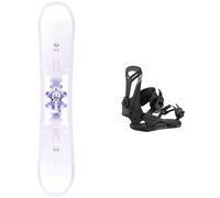 Salomon Snowboard - Packs (snowboard + fix) - Snowboard all-mountain - Pack Lotus 2026 pour Femme - Blanc Blanc 135 cm,138 cm,142 cm,146 cm
