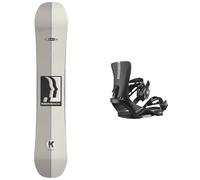 Salomon Snowboard - Packs (snowboard + fix) - Snowboard freestyle - Pack Kickback 2027 en Bois - Gris Gris 148 cm,151 cm,153 cm,155 cm,155W cm,158 cm,158W cm