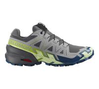 Salomon Chaussures de trail Speedcross 6 Homme gris foncé et vert Taille 42 (2/3)