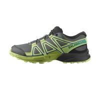 Chaussures Salomon Speedcross gris foncé vert citron pour enfant - 30