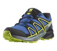 Salomon Speedcross Climasalomon Waterproof, Chaussures de course sur sentier Mixte enfant, Nautical Blue Black Acid Lime, 37 EU