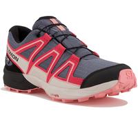 Chaussures Salomon Speedcross ClimaSalomon Waterproof gris foncé rouge enfant - 37