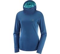 Salomon, Sweatshirt de Sport, AGILE LS HOODIE W, Polyester, Bleu (Poseidon/Heather), Taille S, LC1158300