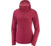 Salomon, Sweatshirt de Sport pour Femme, AGILE LS HOODIE W, Polyester, Rouge (Rio Red/Heather), Taille XS, LC1158400