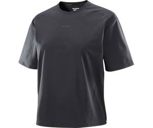 Salomon - T-shirt de randonnée polyvalent - Trackline SS Tee W Deep Black pour Femme - Taille XS - Noir Noir XS